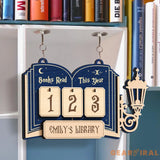 Personalized Books Read Tracker,Books Read This Year Counter,Book Tracker,Bookshelf Decor,Book End,Reader Gift,Book Lover Gift,Bookish Gift