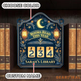 Personalized Books Read Tracker,Books Read This Year Counter,Book Tracker,Bookshelf Library Decor,Reader Gift,Bookish,Book Lover,Book End