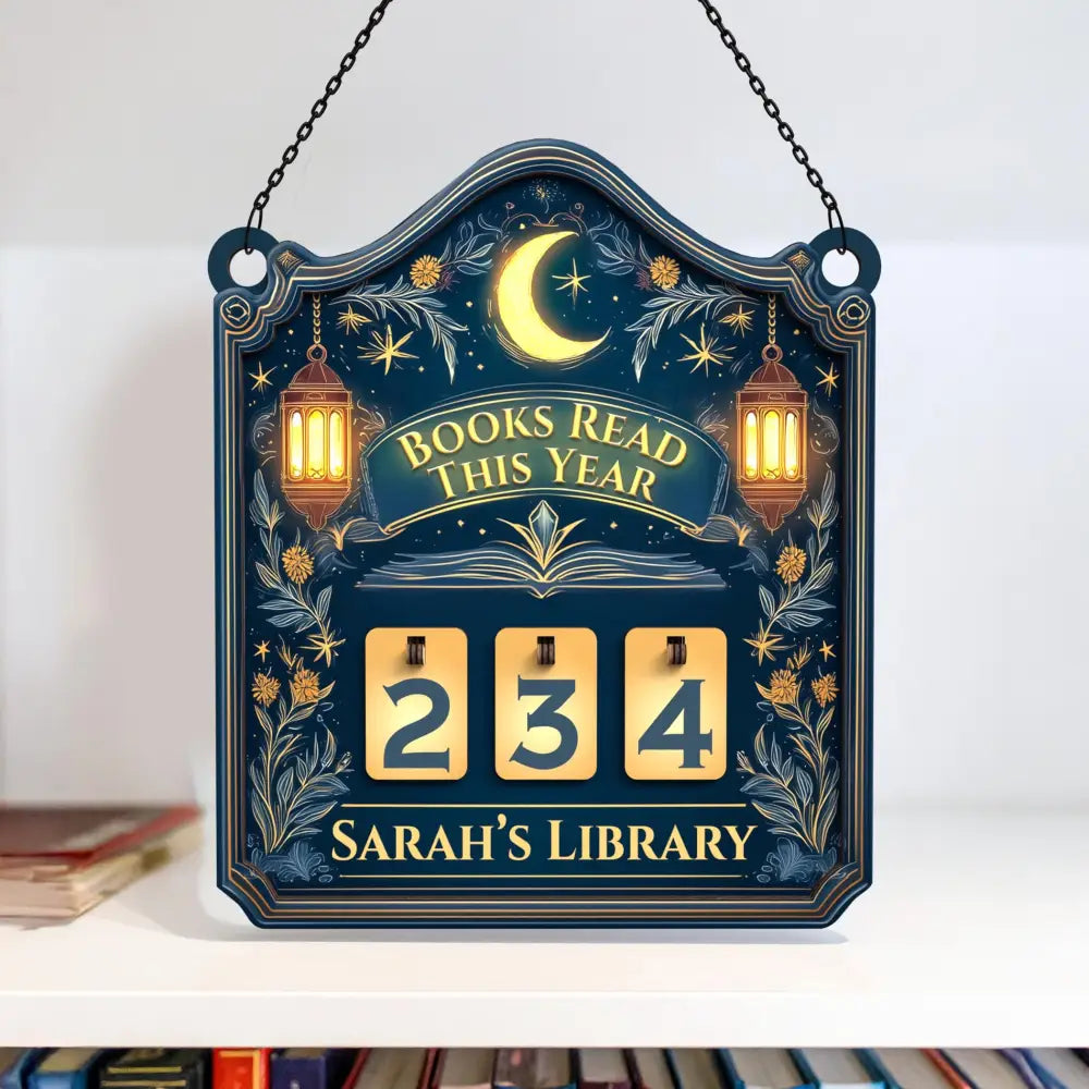 Personalized Books Read Tracker,Books Read This Year Counter,Book Tracker,Bookshelf Library Decor,Reader Gift,Bookish,Book Lover,Book End