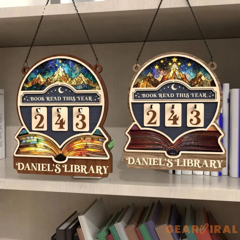 Personalized Books Read Tracker,Books Read This Year Counter,Bookshelf Decor,Gift for Reader,Book Lover,Bookish Gift,Book End,Book Club Gift