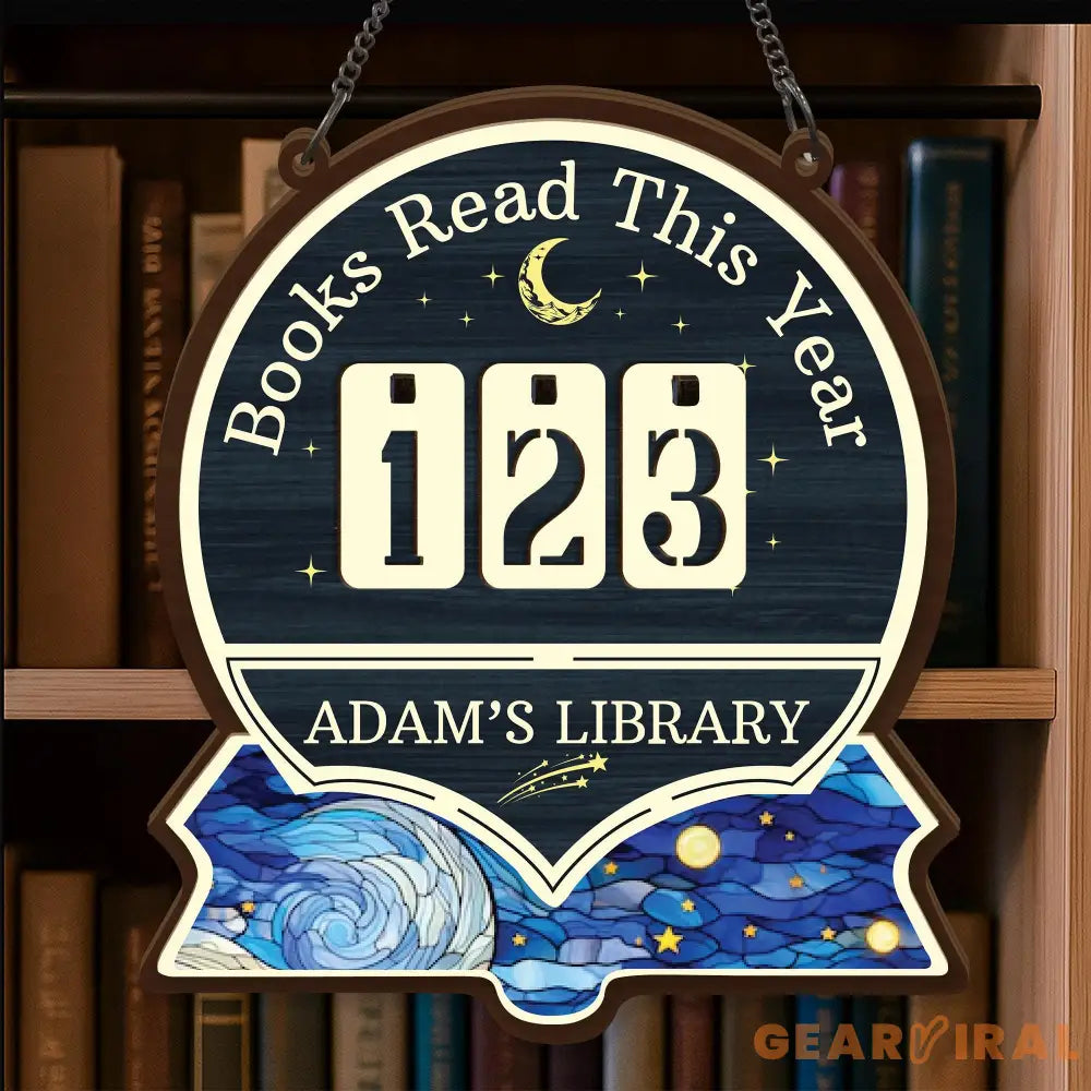 Personalized Books Read Tracker,Books Read This Year Counter,Bookshelf Decor,Gift for Reader,Book Lover,Bookish Gift,Book End,Book Club Gift