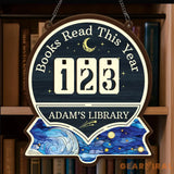 Personalized Books Read Tracker,Books Read This Year Counter,Bookshelf Decor,Gift for Reader,Book Lover,Bookish Gift,Book End,Book Club Gift