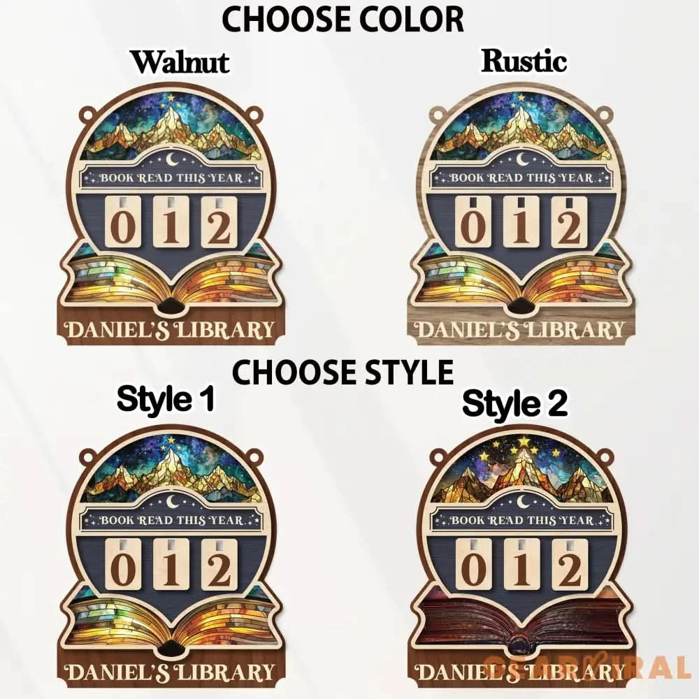 Personalized Books Read Tracker,Books Read This Year Counter,Bookshelf Decor,Gift for Reader,Book Lover,Bookish Gift,Book End,Book Club Gift