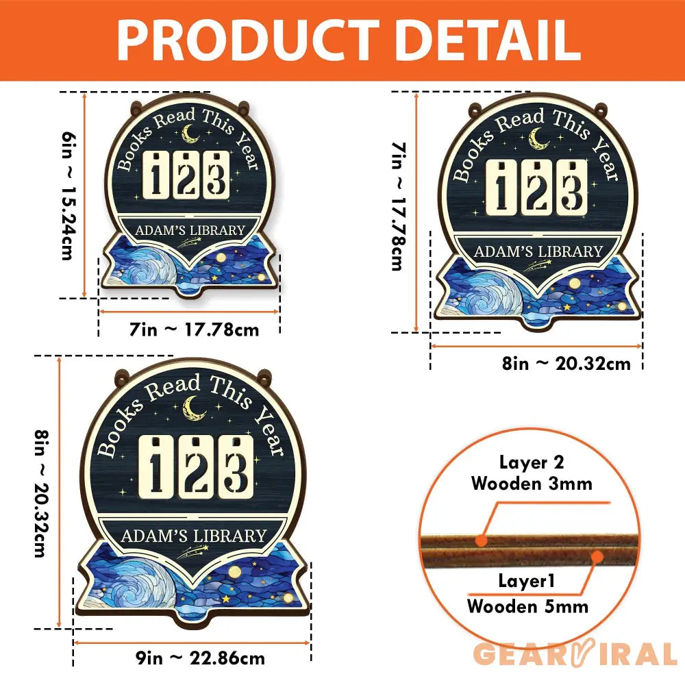 Personalized Books Read Tracker,Books Read This Year Counter,Bookshelf Decor,Gift for Reader,Book Lover,Bookish Gift,Book End,Book Club Gift