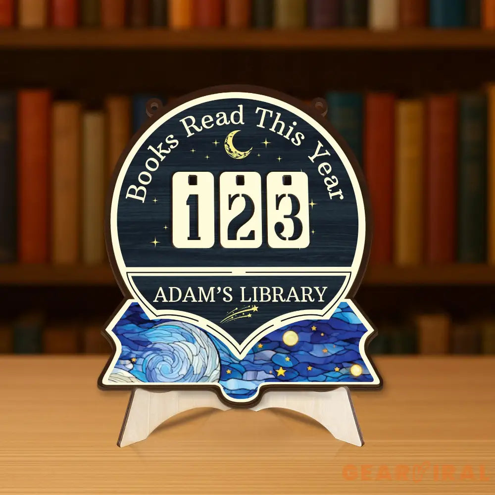 Personalized Books Read Tracker,Books Read This Year Counter,Bookshelf Decor,Gift for Reader,Book Lover,Bookish Gift,Book End,Book Club Gift