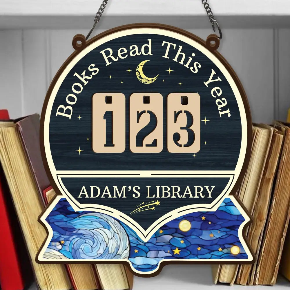 Personalized Books Read Tracker,Books Read This Year Counter,Bookshelf Decor,Gift for Reader,Book Lover,Bookish Gift,Book End,Book Club Gift