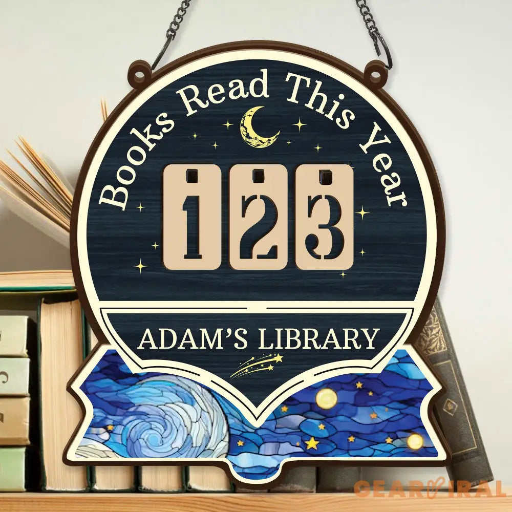 Personalized Books Read Tracker,Books Read This Year Counter,Bookshelf Decor,Gift for Reader,Book Lover,Bookish Gift,Book End,Book Club Gift