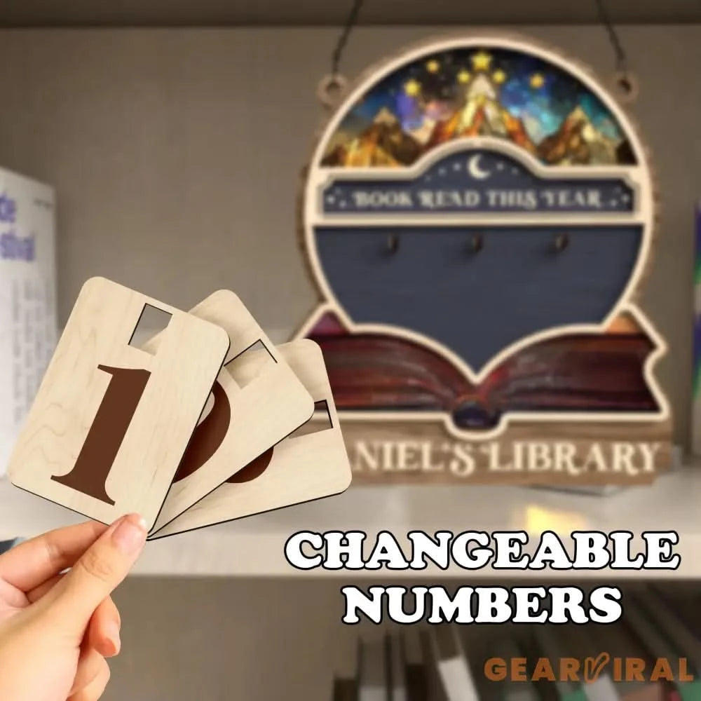 Personalized Books Read Tracker,Books Read This Year Counter,Bookshelf Decor,Gift for Reader,Book Lover,Bookish Gift,Book End,Book Club Gift