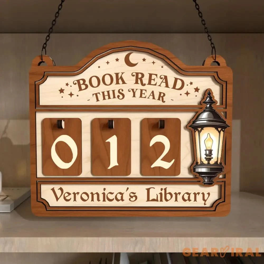 Personalized Books Read Tracker This Year,Books Read Counter,Bookshelf Decor,Gifts For Reader,Book Lover,Book End,Bookish Gifts,Book Club