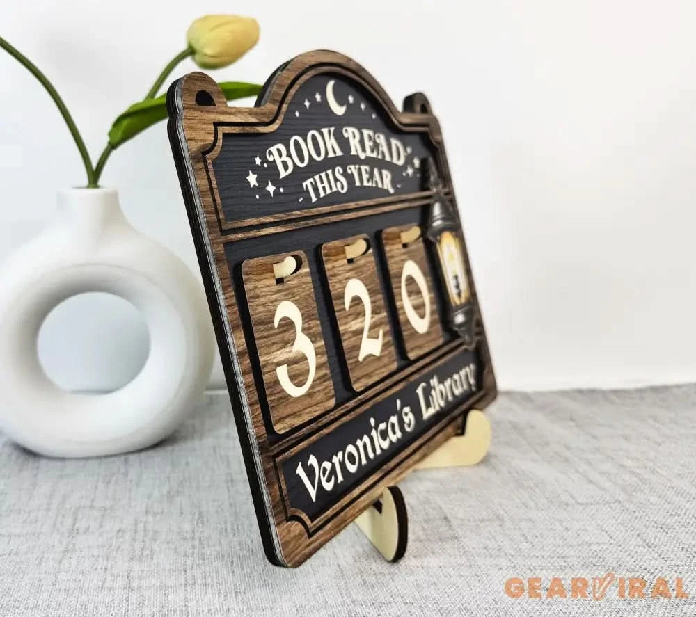 Personalized Books Read Tracker This Year,Books Read Counter,Bookshelf Decor,Gifts For Reader,Book Lover,Book End,Bookish Gifts,Book Club