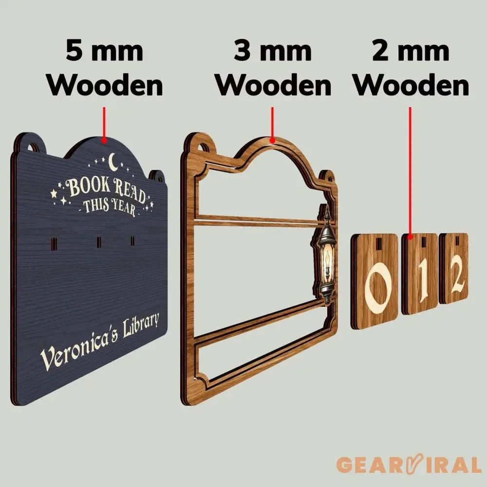 Personalized Books Read Tracker This Year,Books Read Counter,Bookshelf Decor,Gifts For Reader,Book Lover,Book End,Bookish Gifts,Book Club