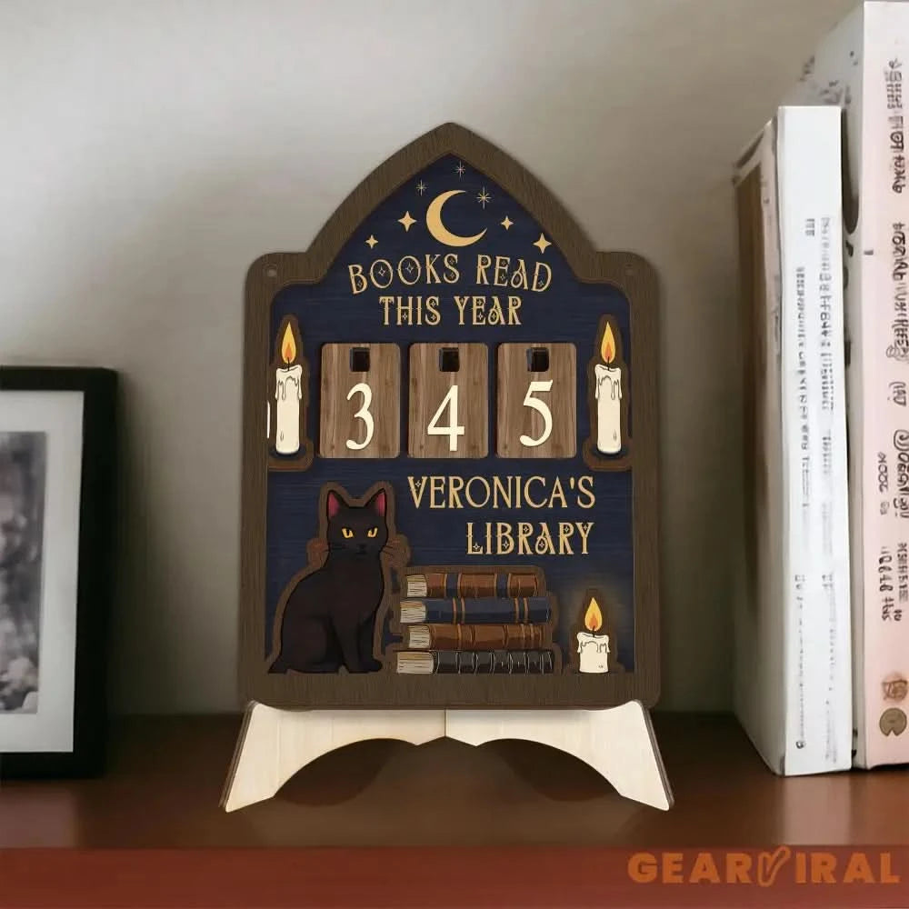 Personalized Books Read Tracker, Books Read This Year Counter, Reading Challenge Counter, Bookshelf Decor, Book Lover Gift, Bookish Gift