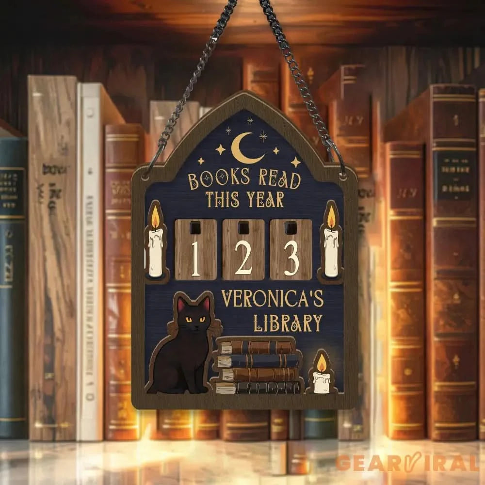 Personalized Books Read Tracker, Books Read This Year Counter, Reading Challenge Counter, Bookshelf Decor, Book Lover Gift, Bookish Gift