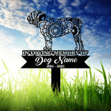 Personalized Bull Dog Mandala Garden Stake Zentangle Yard Art Dog Memorial Sign Outdoor Decor Pet Loss Sympathy Gift