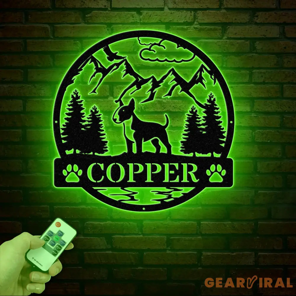 Personalized Bull Terrier Metal Sign Custom Dog Name Sign Dog Memorial Gift Bull Terrier Wall Decor Dog Lovers Wall Art