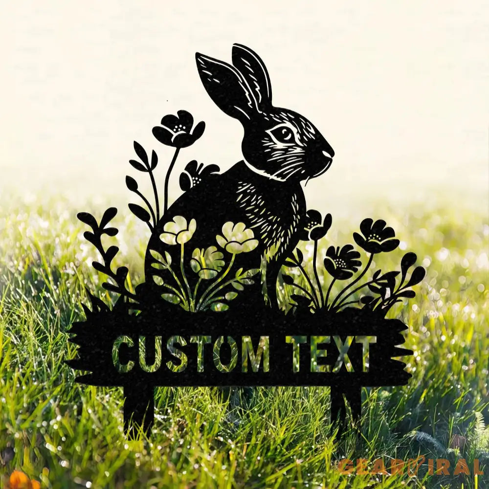 Personalized Bunny Stake Sign,Custom Rabbit Garden Decor,Year of Rabbit Gift,Pet Grave Marker,Outdoor decor,Rabbit Sign
