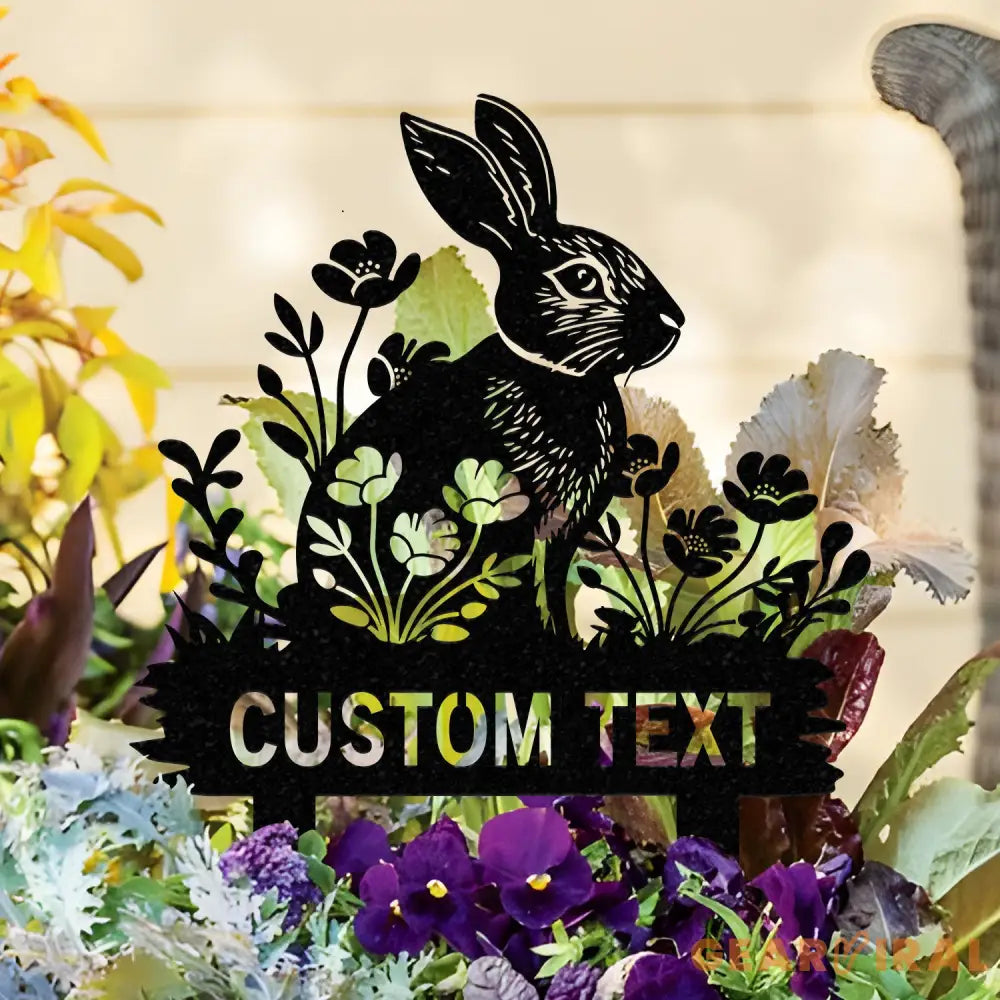 Personalized Bunny Stake Sign,Custom Rabbit Garden Decor,Year of Rabbit Gift,Pet Grave Marker,Outdoor decor,Rabbit Sign