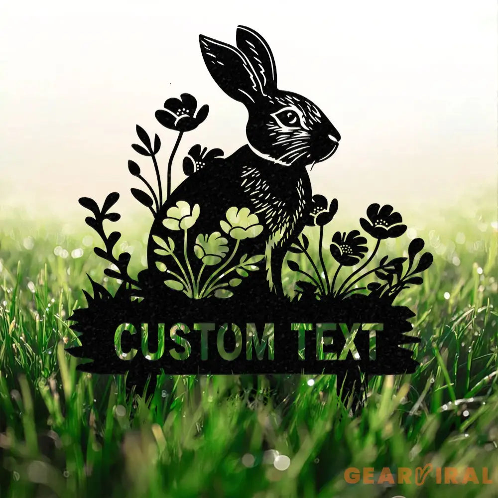 Personalized Bunny Stake Sign,Custom Rabbit Garden Decor,Year of Rabbit Gift,Pet Grave Marker,Outdoor decor,Rabbit Sign
