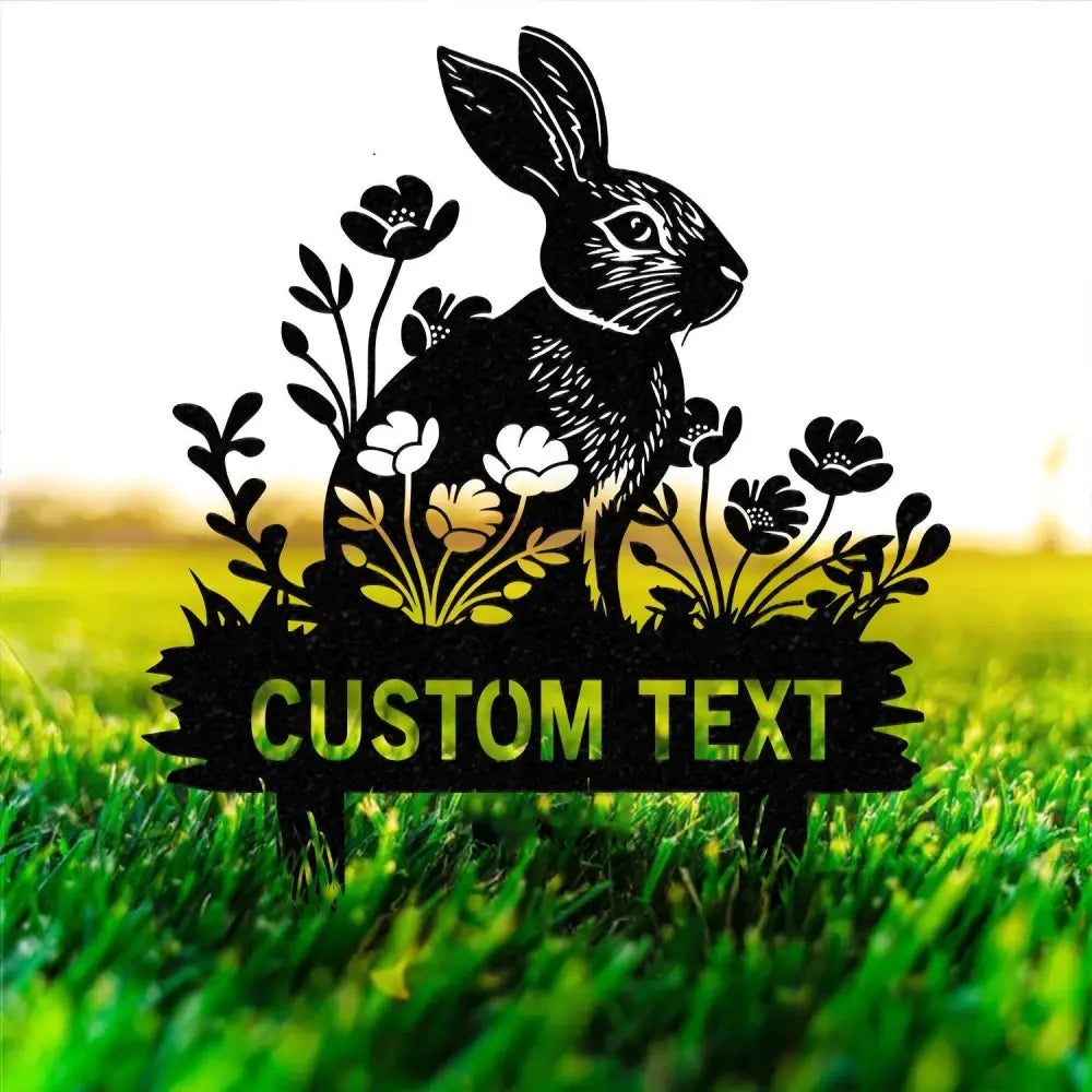 Personalized Bunny Stake Sign,Custom Rabbit Garden Decor,Year of Rabbit Gift,Pet Grave Marker,Outdoor decor,Rabbit Sign