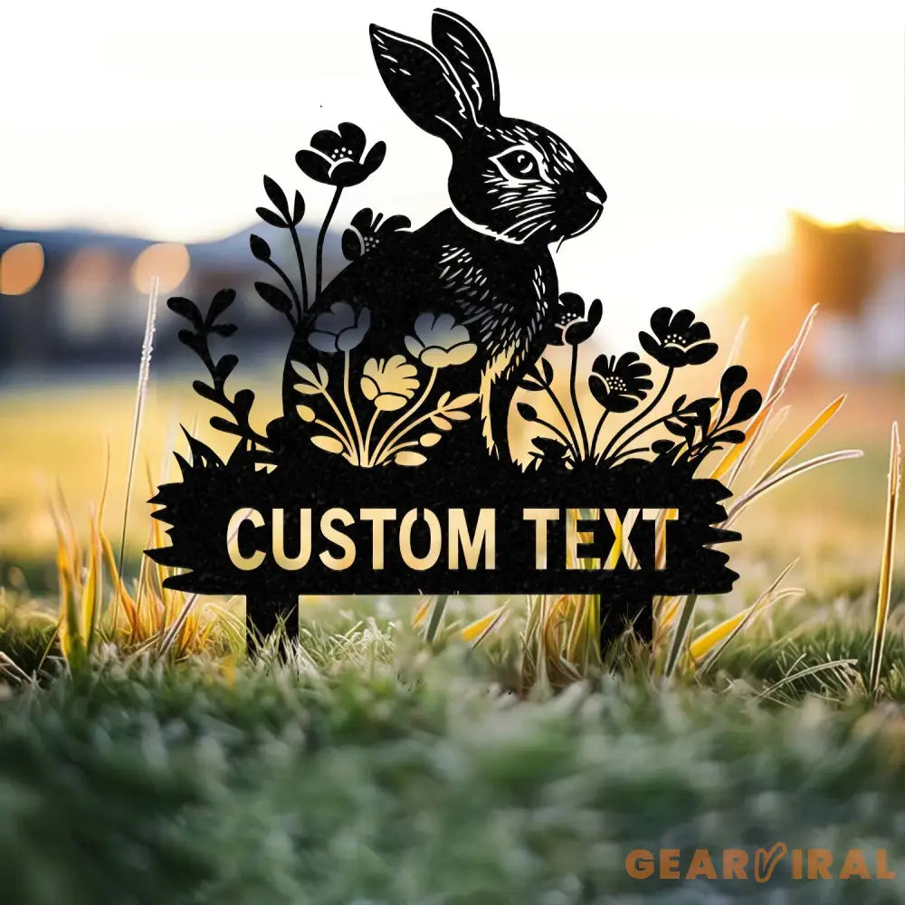 Personalized Bunny Stake Sign,Custom Rabbit Garden Decor,Year of Rabbit Gift,Pet Grave Marker,Outdoor decor,Rabbit Sign