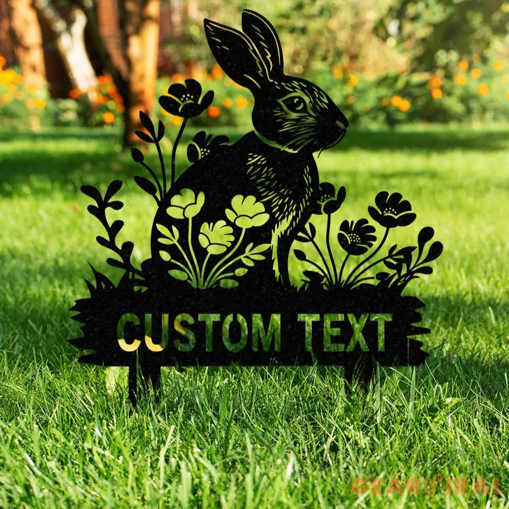 Personalized Bunny Stake Sign,Custom Rabbit Garden Decor,Year of Rabbit Gift,Pet Grave Marker,Outdoor decor,Rabbit Sign