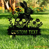 Personalized Bunny Stake Sign,Custom Rabbit Garden Decor,Year of Rabbit Gift,Pet Grave Marker,Outdoor decor,Rabbit Sign