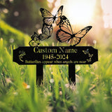 Personalized Butterfly Memorial Plaque Stake, Memorial Gifts for Loss of Mother, Memorial Sign, In Loving Memory Gift, Gift Loss Of Father