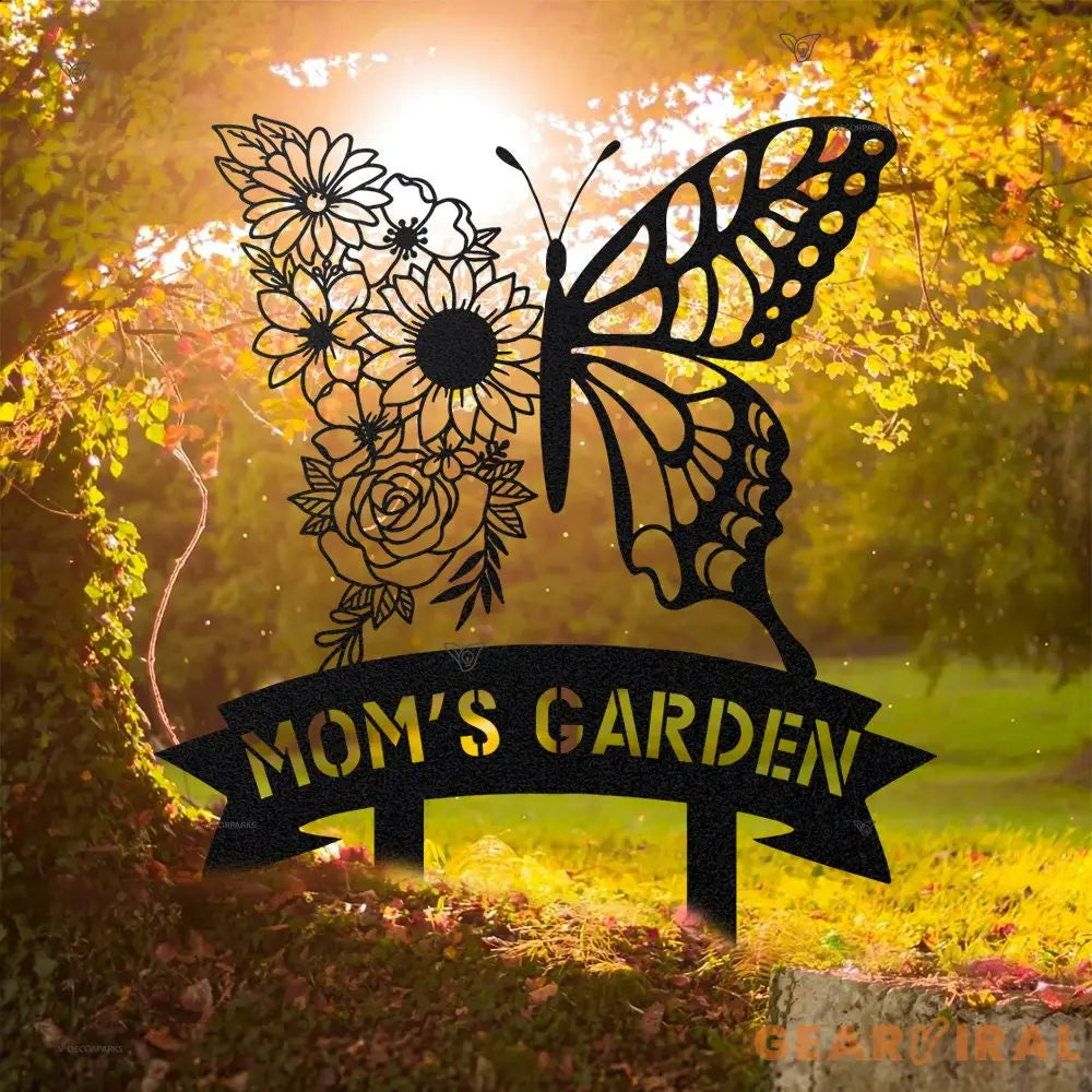 Personalized Butterfly Stake Sign - Garden Stake Sign - Custom Garden Wall Art - Butterfly Decor | GearViral
