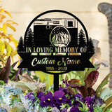 Personalized Camera Photographer Memorial Stake, Metal Stake, Sympathy Sign, Grave Marker, Remembrance Stake