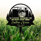 Personalized Camera Photographer Memorial Stake, Metal Stake, Sympathy Sign, Grave Marker, Remembrance Stake