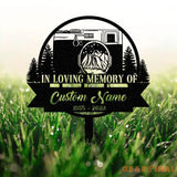 Personalized Camera Photographer Memorial Stake Metal Stake Sympathy Sign Grave Marker Remembrance Stake