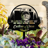 Personalized Camera Photographer Memorial Stake Metal Stake Sympathy Sign Grave Marker Remembrance Stake