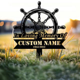 Personalized Captain Sailor Memorial Stake, Sailor Memorial Sign, Grave Marker, Sympathy Sign, Remembrance Stake, Sailor Gift