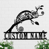 Personalized Chameleon Name Sign Home Decor Custom Chameleon Metal Wall Art LED Light Boy Girl Nursery Decoration Housewarming Birthday Gift | GearViral