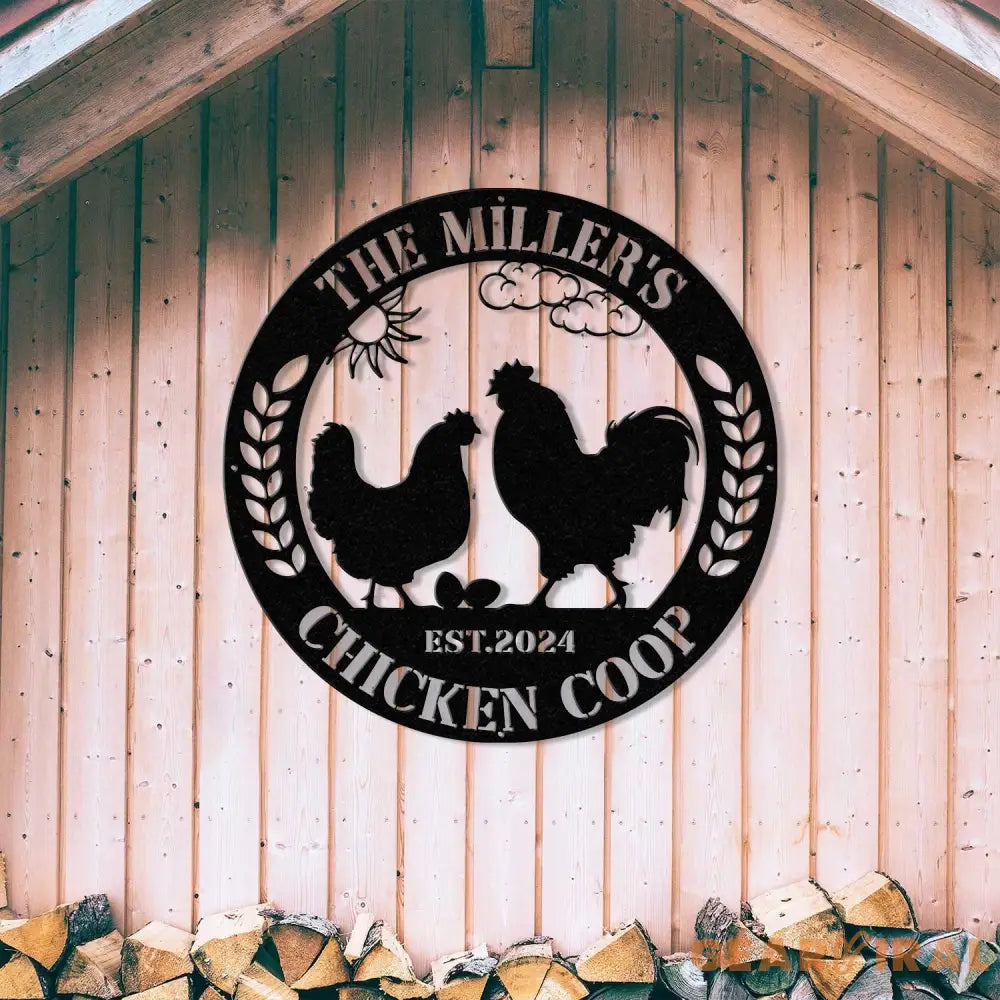 Personalized Chicken Coop Sign Hen House Sign Metal Chicken Coop Sign Custom Chicken Coop Sign Outdoor Metal Sign Our