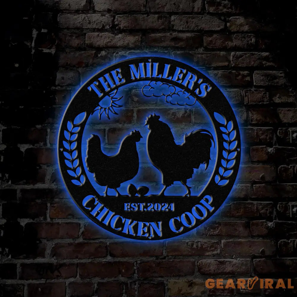 Personalized Chicken Coop Sign Hen House Sign Metal Chicken Coop Sign Custom Chicken Coop Sign Outdoor Metal Sign Our