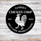 Personalized Chicken Coop Sign Hen House Sign Metal Chicken Coop Sign Custom Chicken Coop Sign Outdoor Metal Sign Our