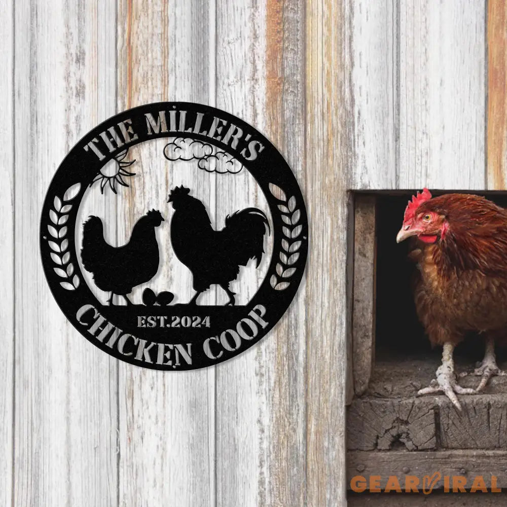 Personalized Chicken Coop Sign Hen House Sign Metal Chicken Coop Sign Custom Chicken Coop Sign Outdoor Metal Sign Our