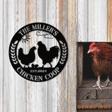 Personalized Chicken Coop Sign Hen House Sign Metal Chicken Coop Sign Custom Chicken Coop Sign Outdoor Metal Sign Our