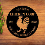 Personalized Chicken Coop Sign Hen House Sign Metal Chicken Coop Sign Custom Chicken Coop Sign Outdoor Metal Sign Our