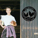 Personalized Chicken Coop Sign Hen House Sign Metal Chicken Coop Sign Custom Chicken Coop Sign Outdoor Metal Sign Our
