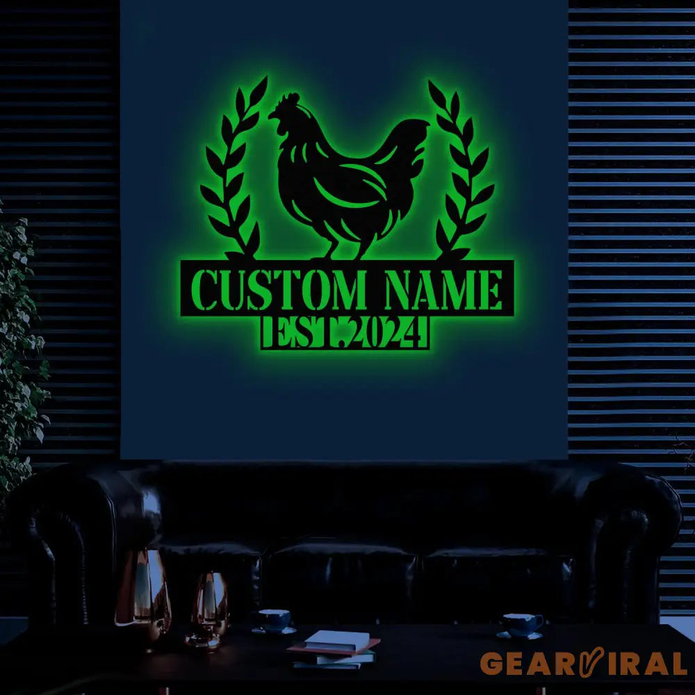 Personalized Chicken Coop Sign Chicken coop Wall Art Custom Chicken Metal Sign Farm House Decor Hen house Sign Farm