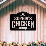Personalized Chicken Coop Sign with Led Light Hen House Coop Sign Farm Metal Sign Metal Chicken Coop Sign Custom