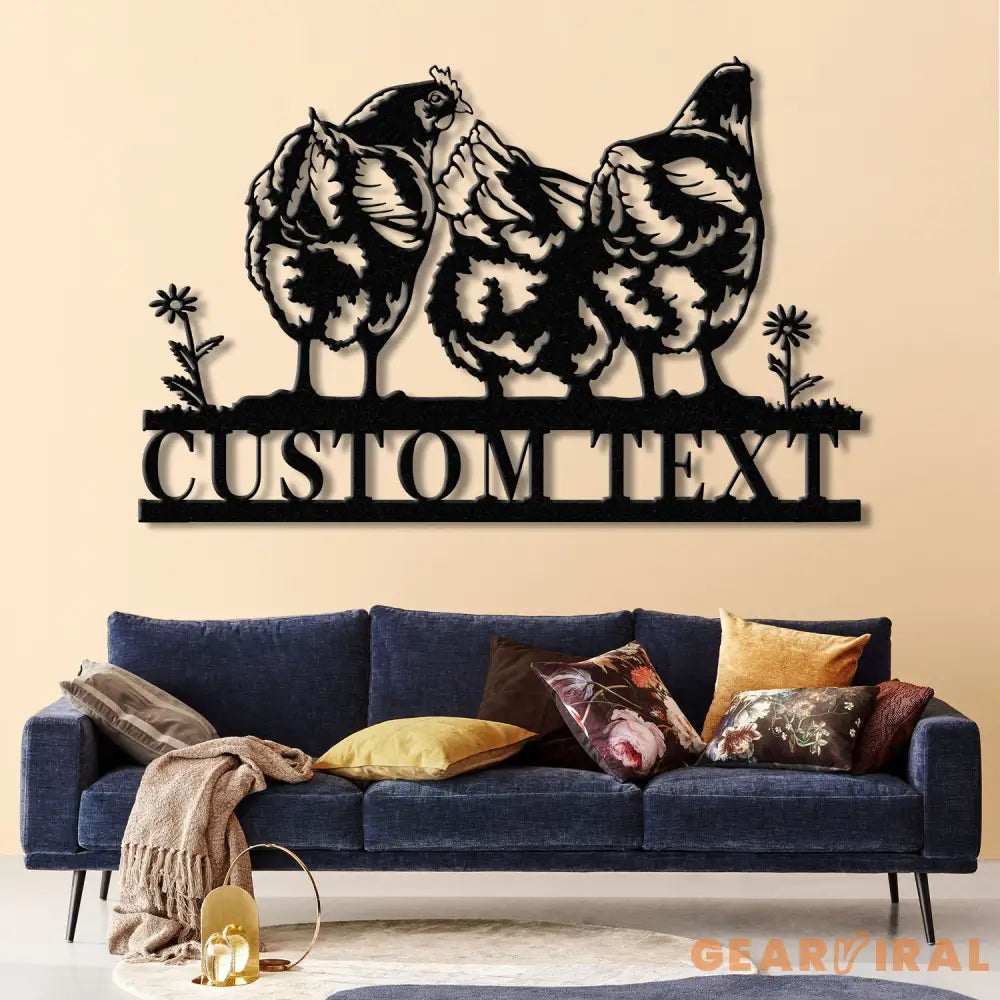 Personalized Chicken Coop Sign with Led Light Hen House Coop Sign Farm Metal Sign Metal Chicken Coop Sign Custom