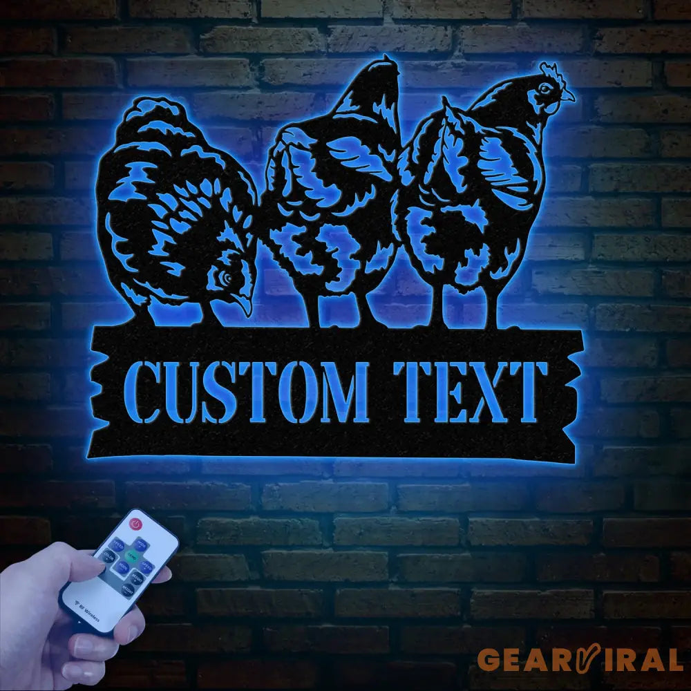 Personalized Chicken Coop Sign with Led Light Hen House Coop Sign Farm Metal Sign Metal Chicken Coop Sign Custom