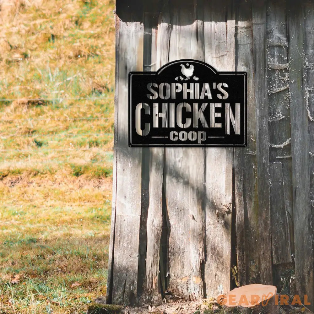 Personalized Chicken Coop Sign with Led Light Hen House Coop Sign Farm Metal Sign Metal Chicken Coop Sign Custom