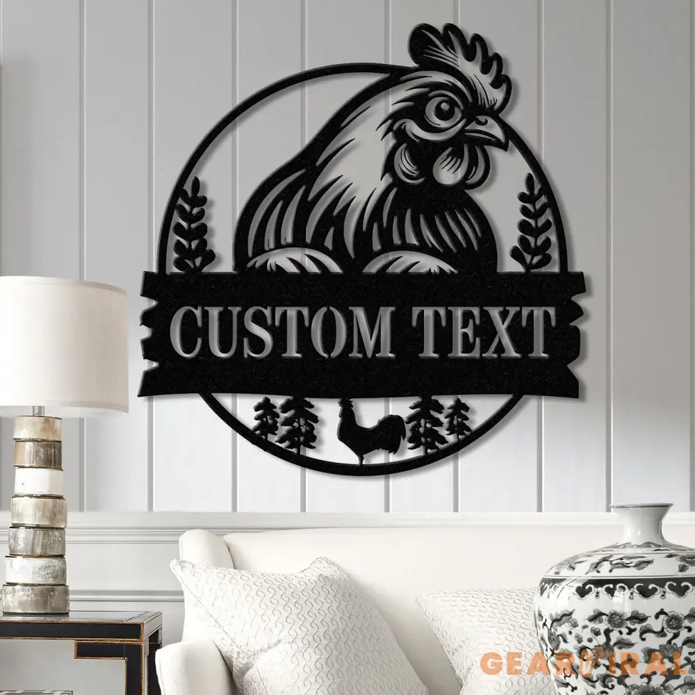 Personalized Chicken Coop Sign with Led Light Hen House Coop Sign Farm Metal Sign Metal Chicken Coop Sign Custom