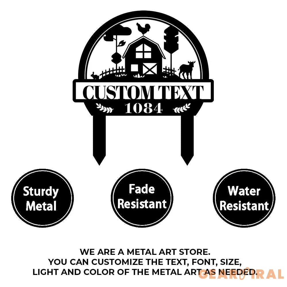 Personalized Chicken Home Farm Metal Stake - Garden Decor - Personalize Chicken Yard Sign - Metal Chicken Sign - Garden