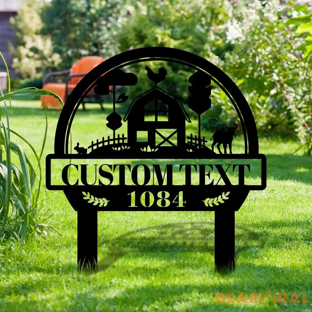 Personalized Chicken Home Farm Metal Stake - Garden Decor - Personalize Chicken Yard Sign - Metal Chicken Sign - Garden