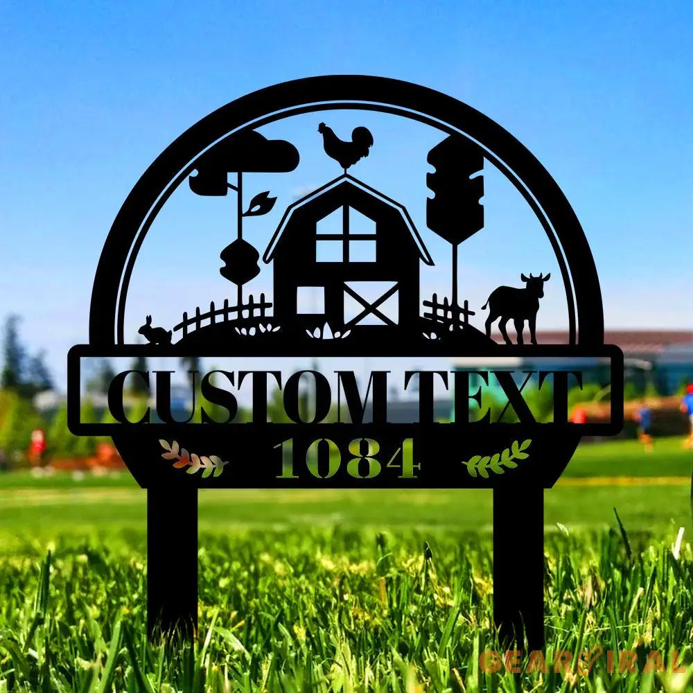 Personalized Chicken Home Farm Metal Stake - Garden Decor - Personalize Chicken Yard Sign - Metal Chicken Sign - Garden